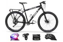 CODE BIKES - Code 3 Police Mountain Bike 1 x 11 with Lights Bag and Helmet