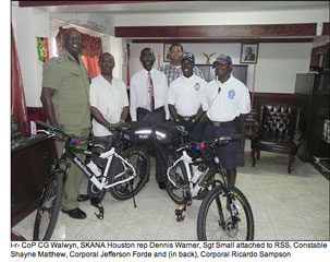 St Kitts bike donation for police