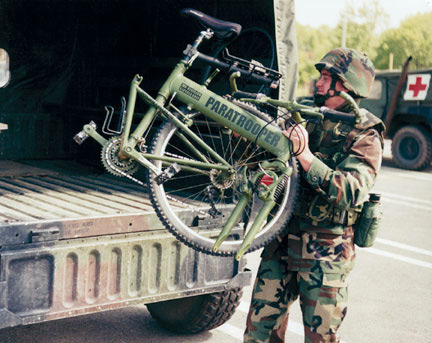Loading Military bike in truck